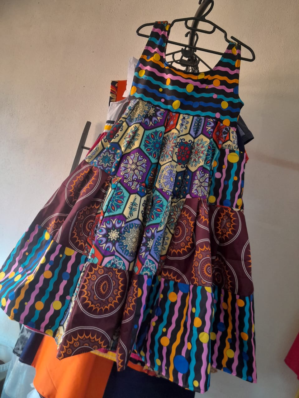 Bonny multi print flaired dressS