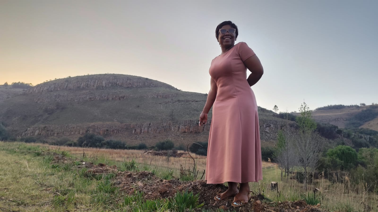 Barby dusty pink dressS